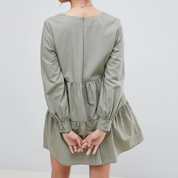 Cotton Tiered Mini Smock Dress - Picture 7 of 9